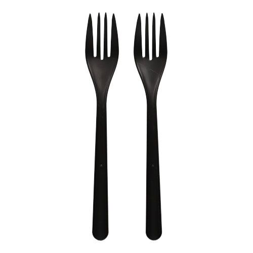 Gabeln, Bio-CPLA, 18,5 cm, schwarz, extra stabil