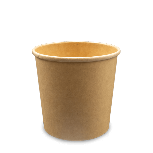 Suppenbecher, Braun, Rund, 26oz 725ml, Kraft + PLA, FSC Zertifiziert