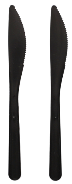 Messer ÖKO-LINE 185 mm, PLA, schwarz, 1'000 Stk. / Karton