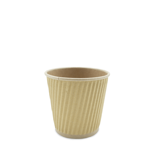 Riffelbecher, 0,1 l, Ø62mm, kraftbraun, ISLA