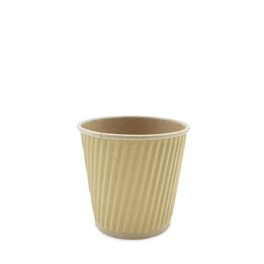 Riffelbecher, 0,1 l, Ø62mm, kraftbraun, ISLA