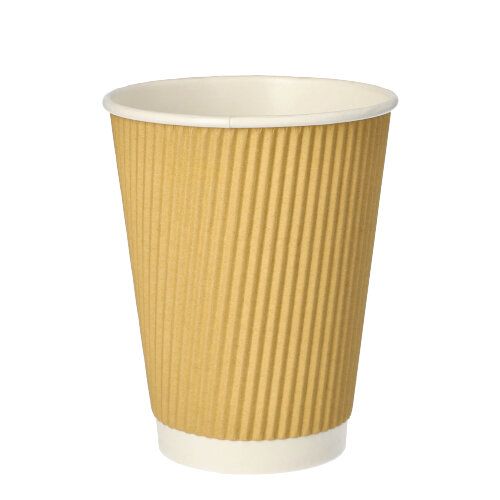 Pappbecher, braun, 0,3 l, Ø90mm, doppelwandig